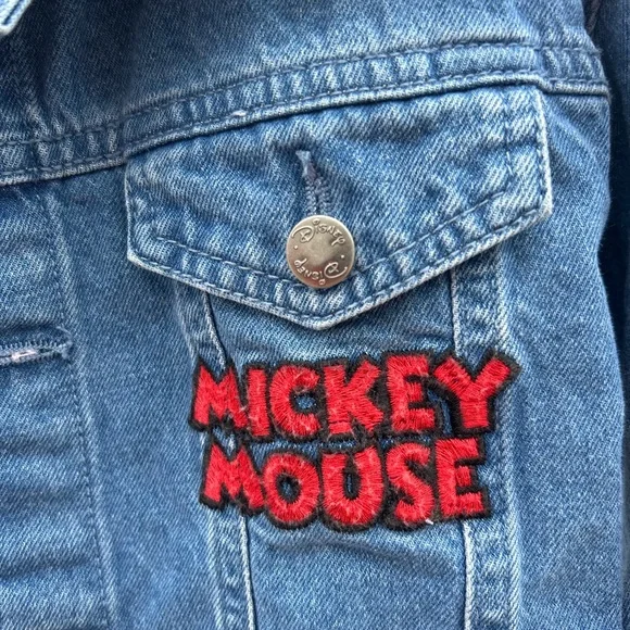 Disney Blue Denim Jacket with Mickey Mouse Embroidery - Picture 2 of 8